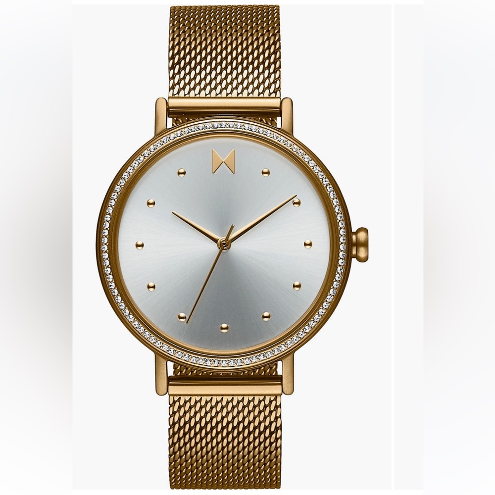 MVMT NWOT Crystal Dot Mesh Strap Watch 36mm